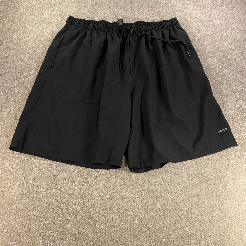 HODO Athletic Shorts Mens 3XL Black Drawstring Elastic Waist Pockets